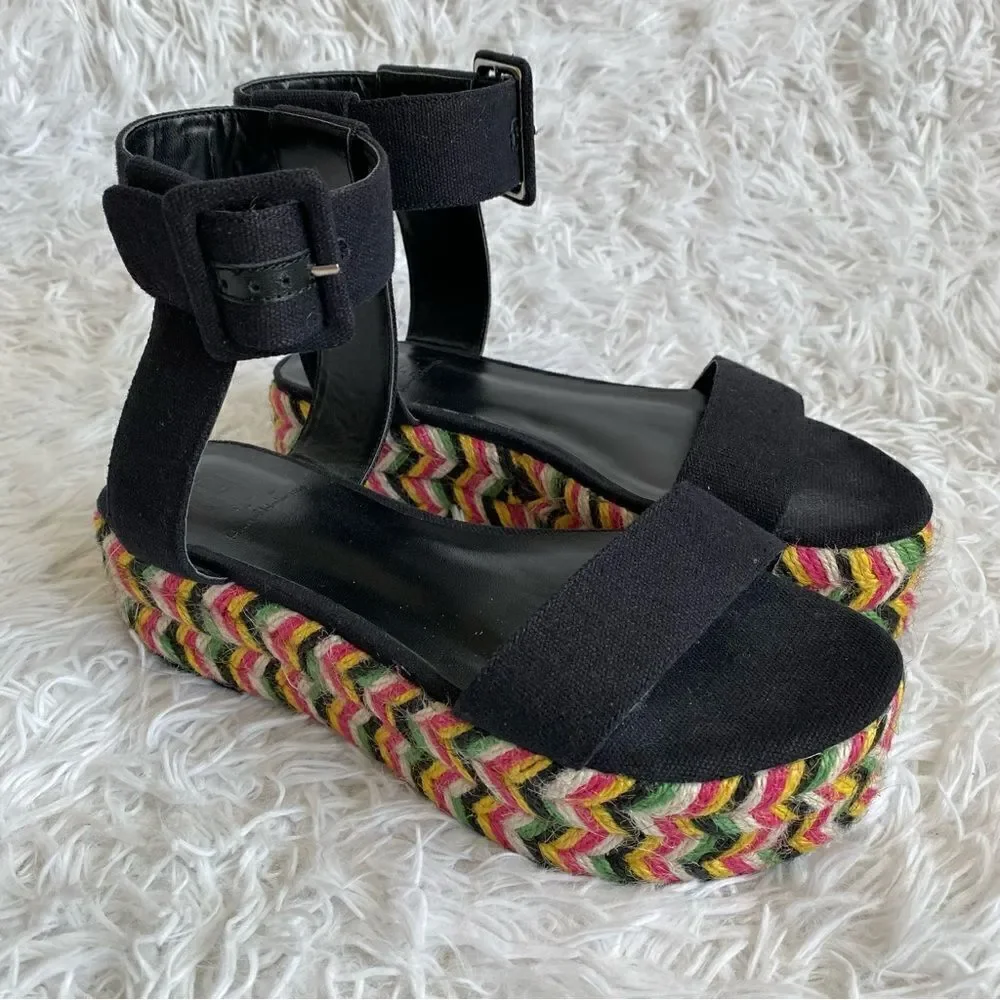 House of Harlow 1960 x REVOLVE Black Aiden Espadrille Sandals Size 6